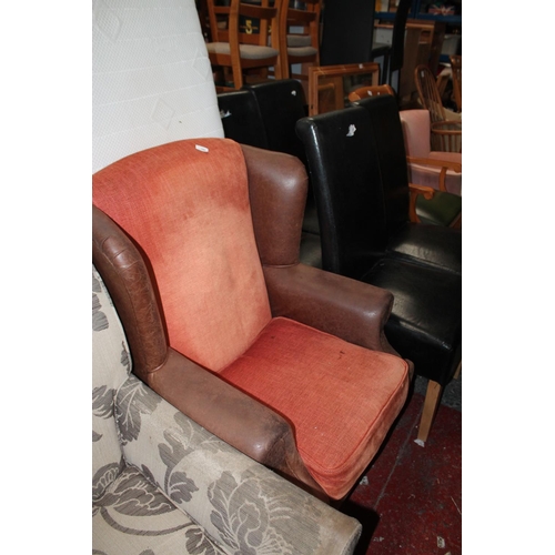 680 - 2 TONE MODERN COMFORTABLE WINGBACK ARMCHAIR
sold as seen