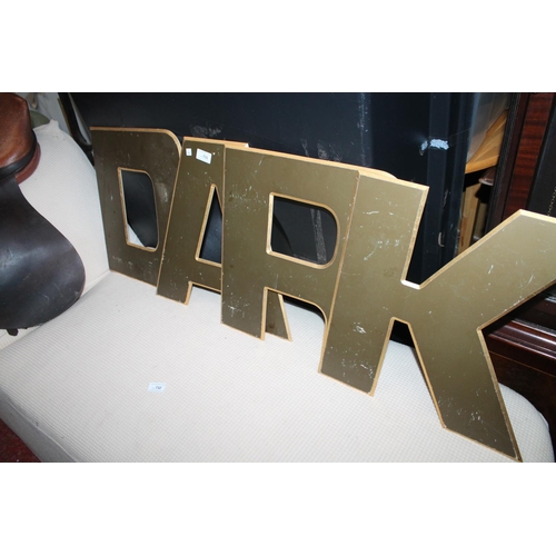 731 - 4 X LARGE LETTERS D, A, R AND K