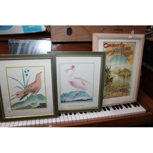 786 - PAIR OF FRAMED PRINTS, PHEASANT AND BWI PRINT