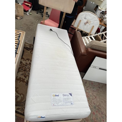 681 - SINGLE MEMORY FOAM ELECTRIC RISING SINGLE BED