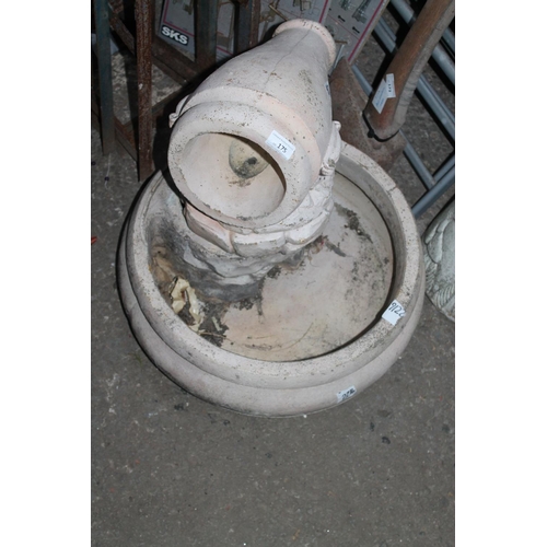 175 - GARDEN CONCRETE WATER FEATURE A/F