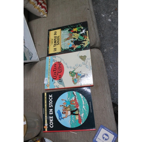 339 - 3 1960S FRENCH TIN TIN CATOORN HARDBACK BOOKS
