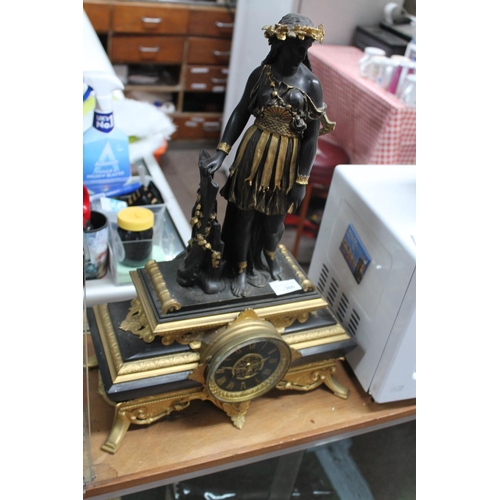 360 - CAST AND GILT ANTIQUE MECHANICAL CLOCK