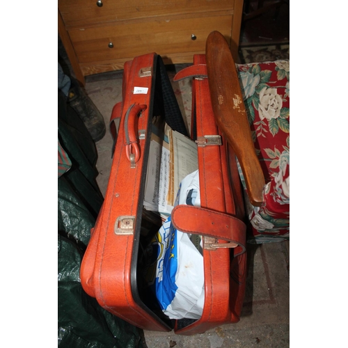 647 - VINTAGE SUITCASE AND MYSTERY CONTENTS