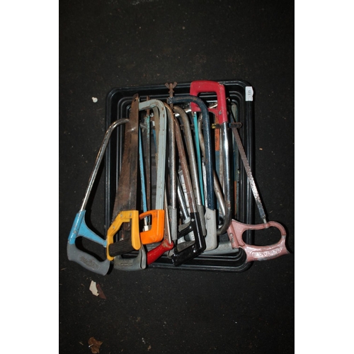 115 - LARGE QTY OF TOOLS INCLUDING HACKSAWS