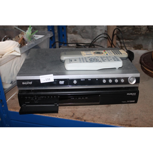 158 - HUMAX DVD RECORDER WITH REMOTES