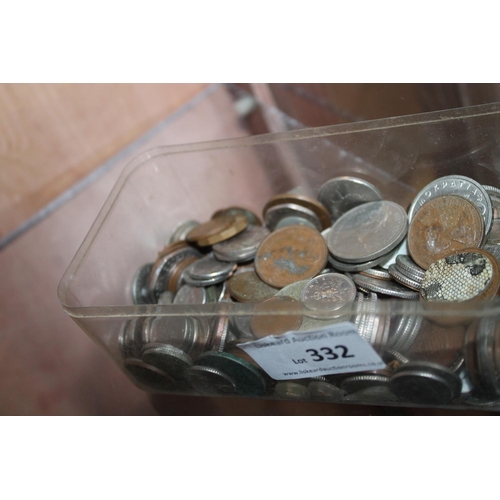 332 - TUB OF MIXED COINS