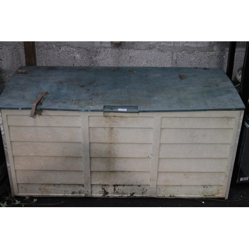 36 - A LARGE GARDEN STORAGE BOX - PERFECT SIZE FOR THREE RECYCLING BAGS