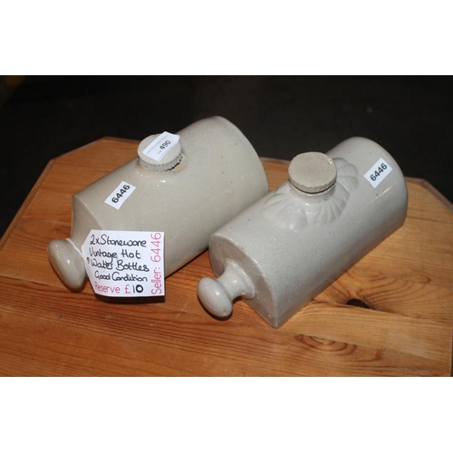 490 - TWO STONE HOT WATER BOTTLES