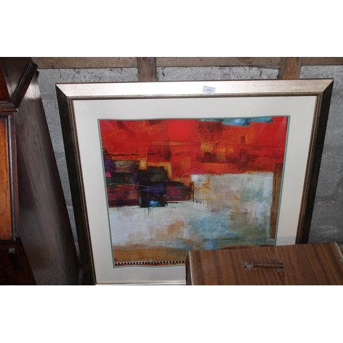 493 - LARGE MODERN FRAMED PRINT