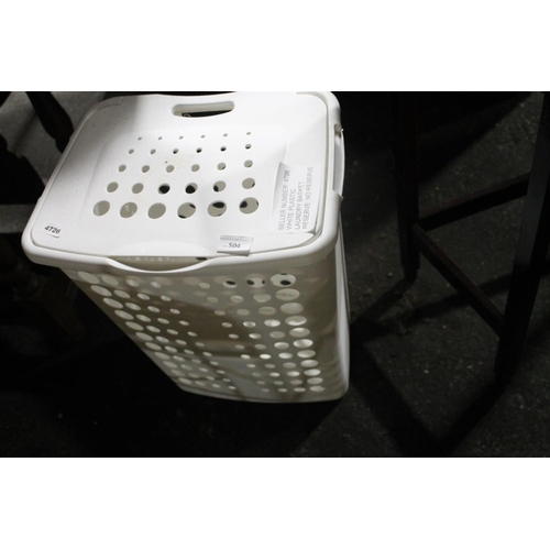 504 - WHITE LAUNDRY BASKET