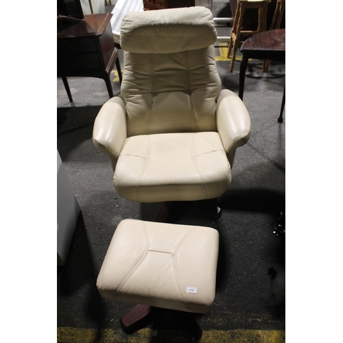 508 - STRESS LESS STYLE RECLINING CHAIR AND MATCHING FOOT STOOL