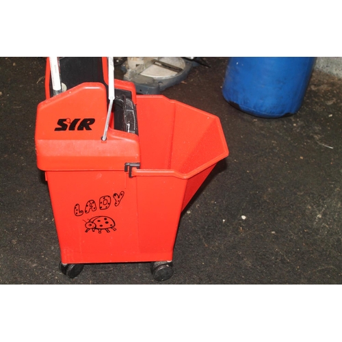 6 - A COMMERCIAL WHEELED MOP BUCKET