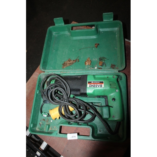 74 - A CASED 110V EH22VB ELECTRIC DRILL