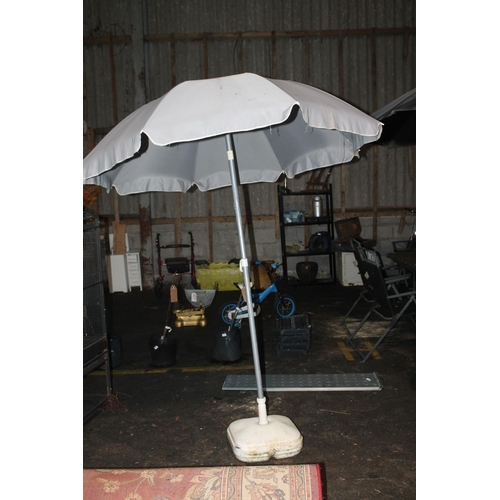 243 - GARDEN PARASOL AND BASE