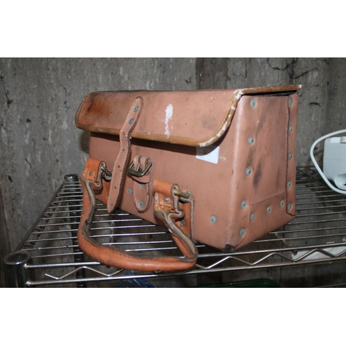 65 - FAUX LEATHER SIDE SATCHEL