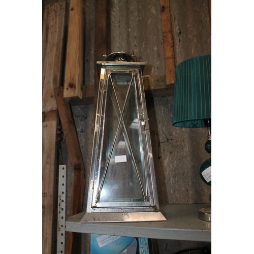 113 - STAINLESS STEEL CANDLE LANTERN