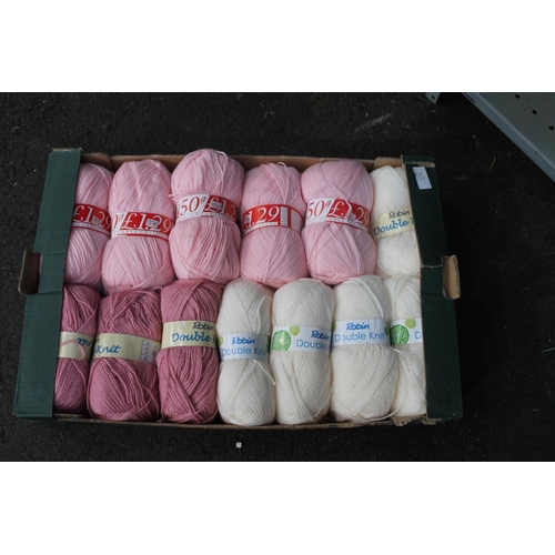 176 - BOX OF DOUBLE KNITTING WOOL