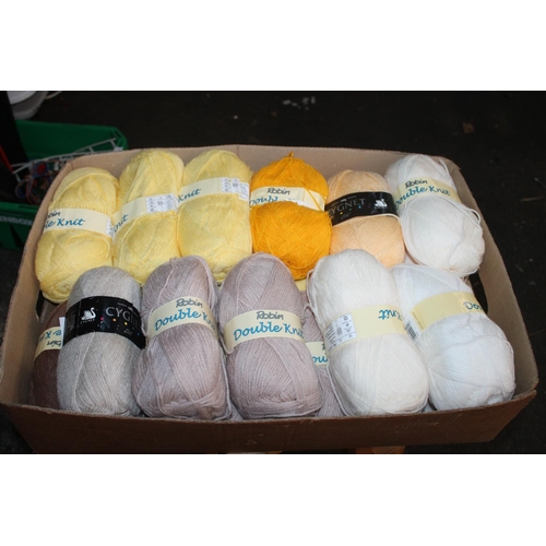 203 - 23 BALLS OF DOUBLE KNITTING WOOL