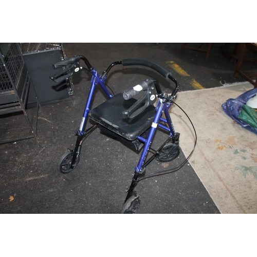 3 - MOBILITY WALKER WITH SEAT STORAGE AND BRAKES