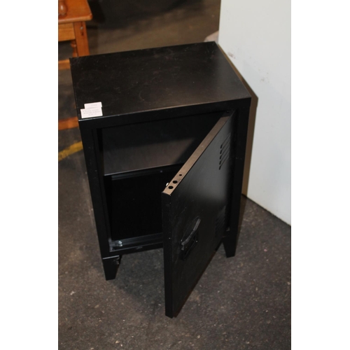 599 - BLACK METAL STORAGE CABINET