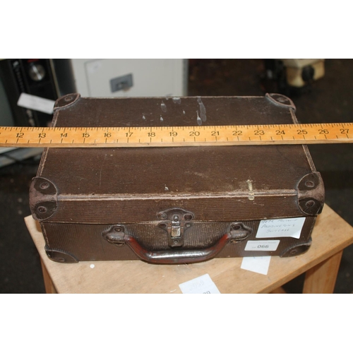 66 - VINTAGE LEATHER CHILDS SUITCASE