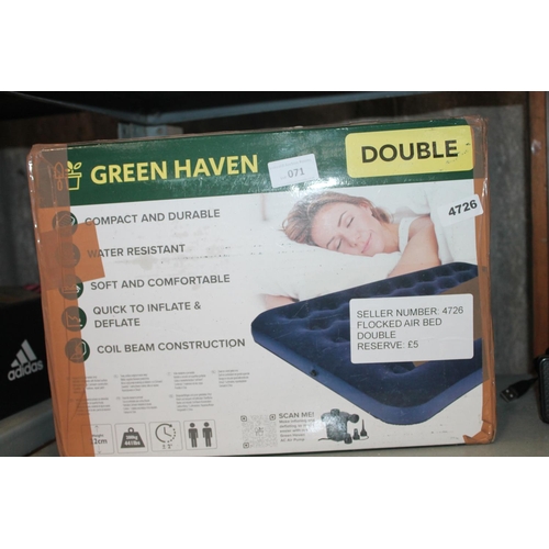 71 - GREEN HAVEN BOXED DOUBLE AIR BED
