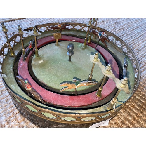 346 - French antique horse racing game ( over 100 years old good condition) An Early 20th Century French T... 