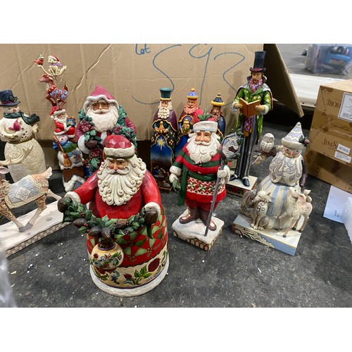 593 - LARGE SELECTION OF JIMSHORE BOXED XMAS FIGURES