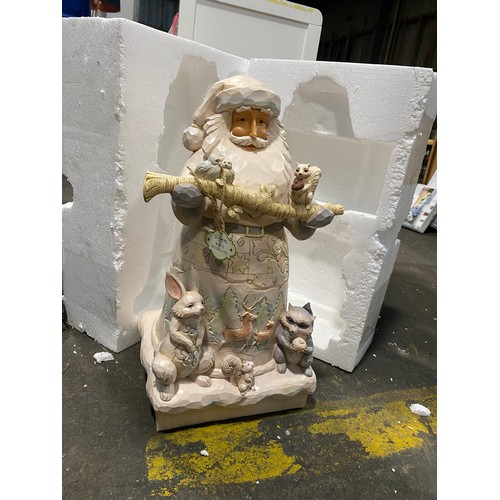 581 - JIMSHORE WHITE WOODLAND SANTA 18to20inch