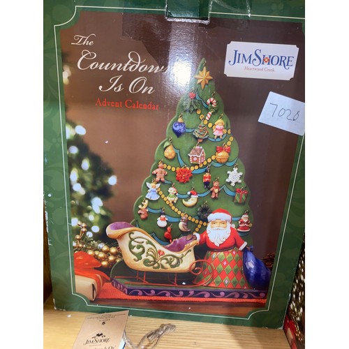 278 - 3 BOXED JIM SHORE COLLECTABLE XMAS TREE ORNAMENTS