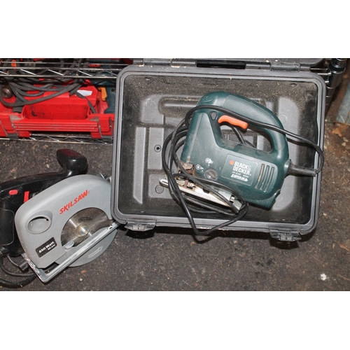 12 - BOXED SKILL SAW CIRCULAR SAW AND A BLACK AND DECKER JIGSAW