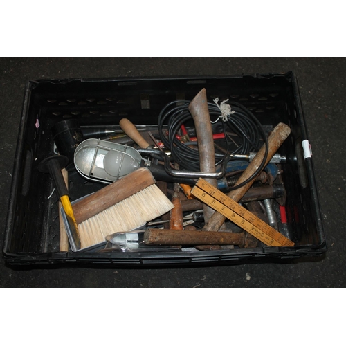 47 - CRATE OF MIXED TOOLS INC HAMMERS