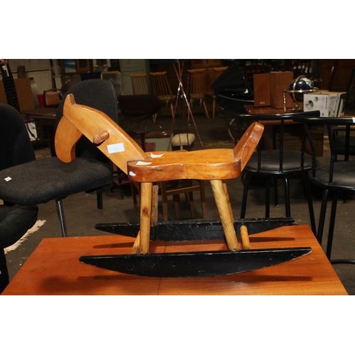 522 - HAND MADE RUSTIC ROCKING HORSE