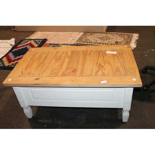 524 - PART PAINTER PINE COFFEE TABLE