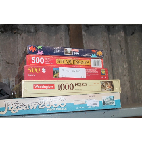 234 - 5 NEW JIGSAWS