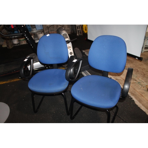 705 - PAIR OF OFFICE STYLE/ WAITING ROOM CHAIRS