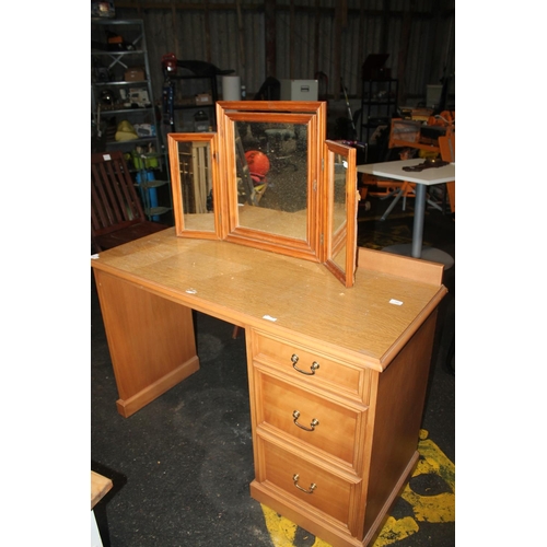 710 - THREE DRAW DRESSING TABLE AND DESK