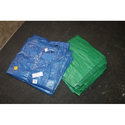 12 - 2 X TARPAULIN. 1 10FT X 12FT. 1 X 10FT X 15FT