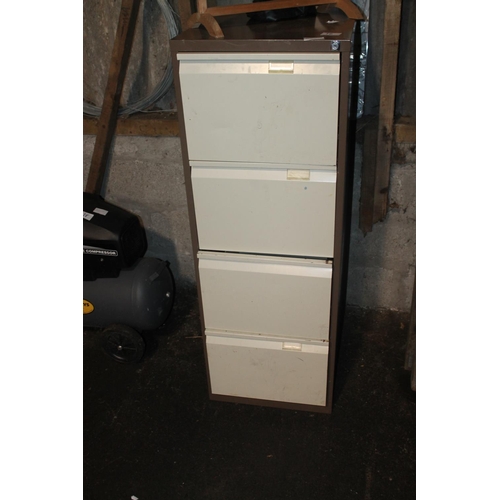 16 - METAL 4 DRAWER FILING CABINET (NO KEY)