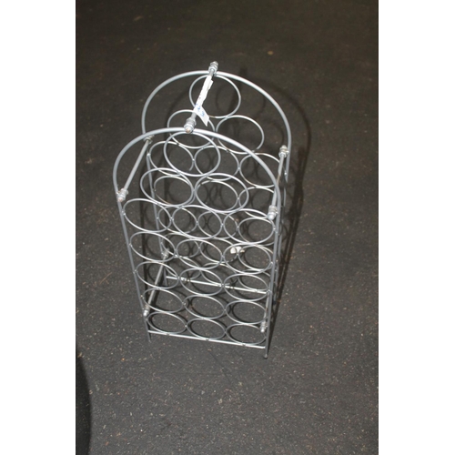 323 - METAL 18 BOTTLE  WINE RACK