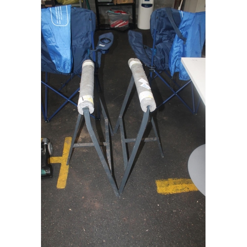 340 - PAIR OF METAL TRESTLES