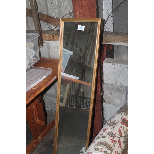 427 - FRAMED MIRROR APPROX 4FT