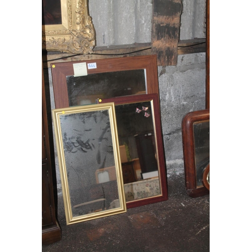 444 - 3 MODERN CONTEMPORARY FRAMED MIRRORS