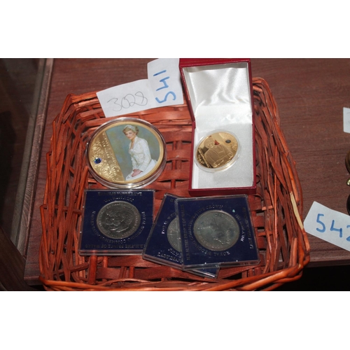 541 - QUANTITY OF COLLECTABLE COINS OF LADY DIANA