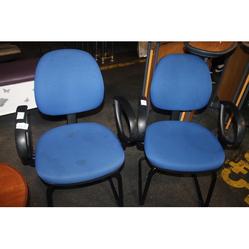 648 - PAIR OF BLUE OFFICE CHAIRS