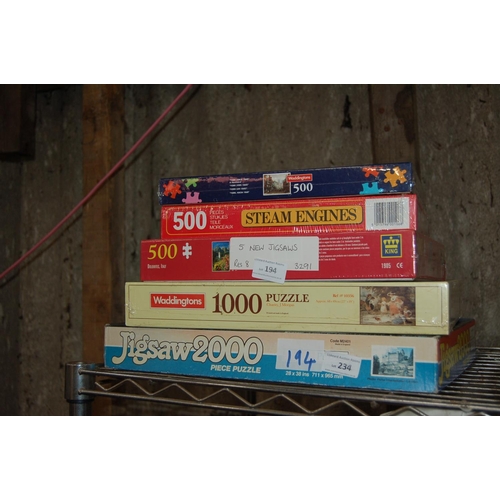 194 - 5 NEW JIGSAW PUZZLES