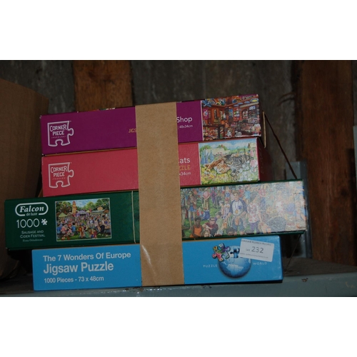 232 - 4 BOXED JIGSAW PUZZLES