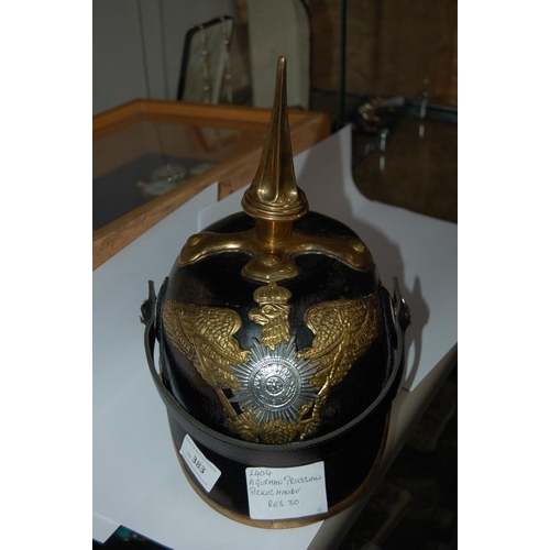 383 - A GERMAN PRUSSIAN PICKLE HAUBE