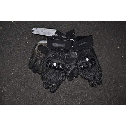 10 - PAIR OF RICHA COOL SYSTEM BIKERS GLOVES. PLUS PAIR OF MILANO SPORT BIKE GLOVES XXL AND XL